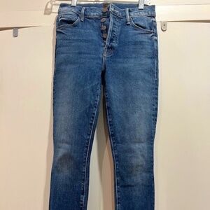 MOTHER The Stunner Ankle Fray Jeans size 25